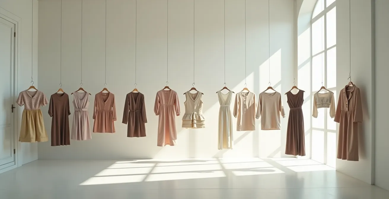 Representación visual del ciclo de tendencias de moda a través de las décadas