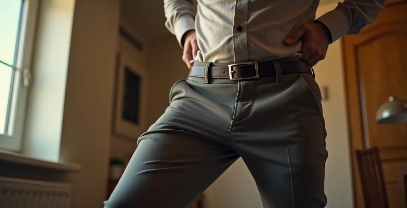 Kit de emergencia profesional para teletrabajo con pantalón y zapatos