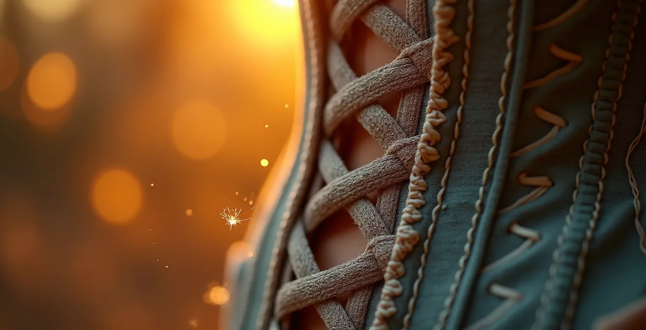 Ilustración conceptual sobre el impacto del corsé en la salud femenina y su liberación