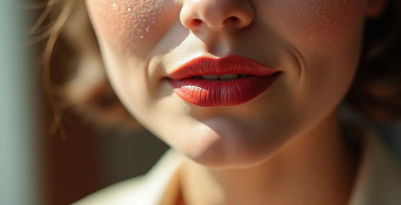 Demostración de la técnica del claroscuro en maquillaje años 50